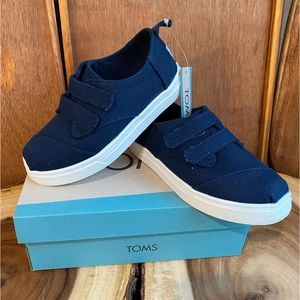 🆕 TOMS Cordones Double Strap Navy Canvas Shoes